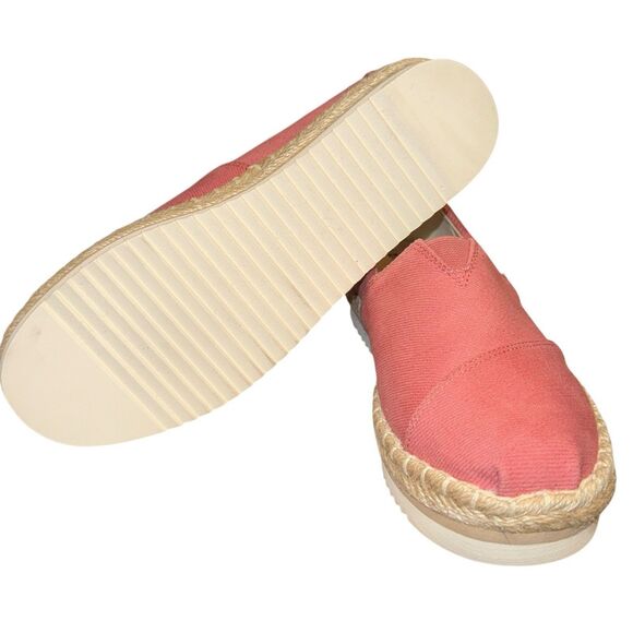 Toms Women's Alpargata Espadrille Platform Loafers Size 5.5 Pink Coral Shoes - Picture 4 of 4